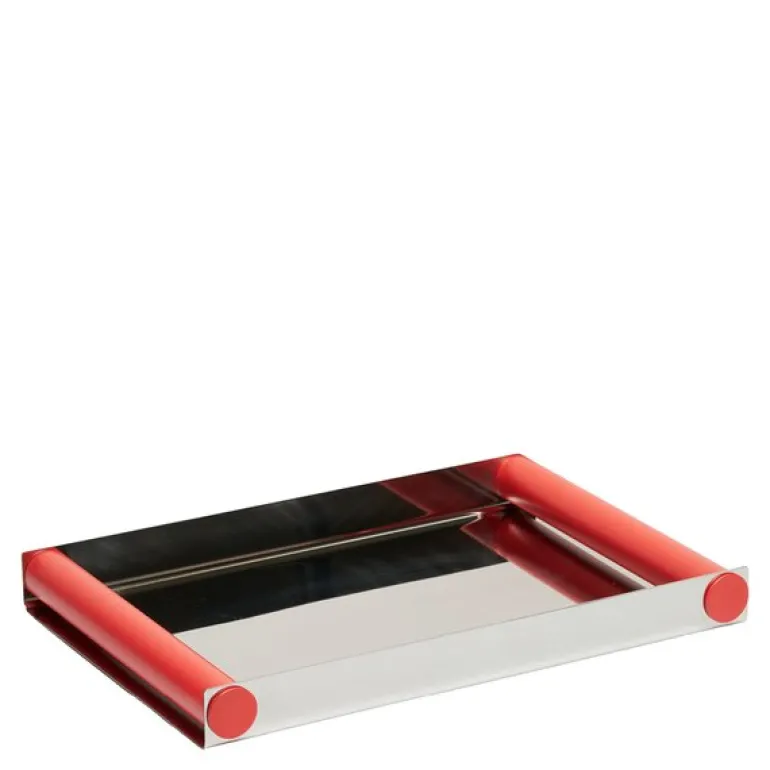Ray brett Disco 20,5x30 cm polert stål/coral red