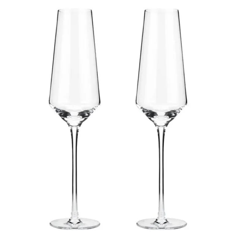 Raye vinklet champagneglass i krystall 24 cl 2 stk