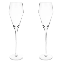 Raye vinklet proseccoglass i krystall 24 cl 2 stk