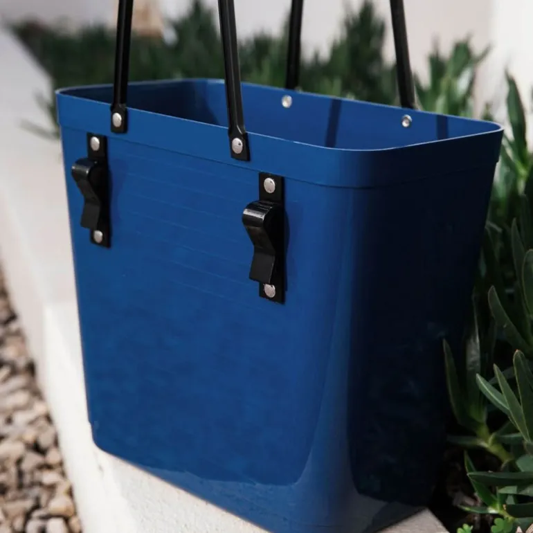 Recycled Plastic veske med sykkelfeste høy 14L blå
