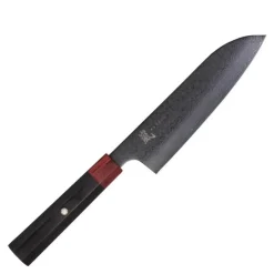 Rei santokukniv 16,5 cm DLC svart/rød