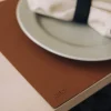 Rektanguler bordbrikke 45x35 cm brun