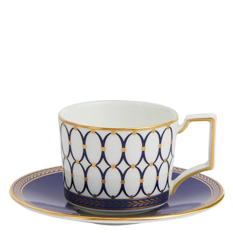 Renaissance Gold kaffekopp & asjett