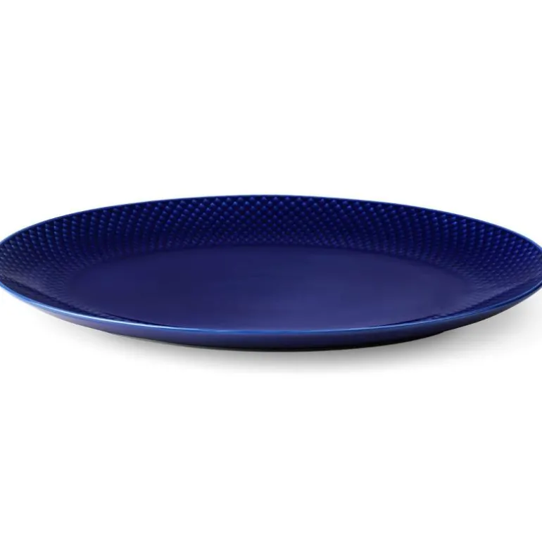 Rhombe Color oval serveringsfat 35x26,5 cm mørk blå