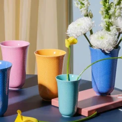 Rhombe Color vase 15 cm aqua porselen