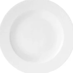 Rhombe dyp tallerken 23 cm hvit