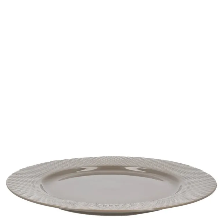 Rhombe Earth middagstallerken 27 cm clay