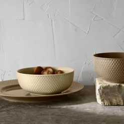 Rhombe Earth middagstallerken 27 cm clay