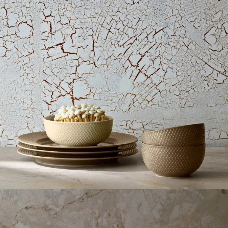 Rhombe Earth middagstallerken 27 cm clay