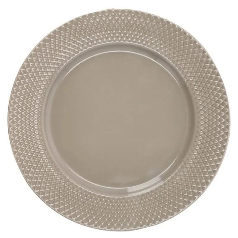 Rhombe Earth middagstallerken 27 cm clay