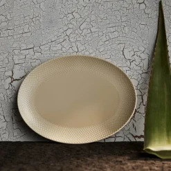 Rhombe Earth ovalt serveringsfat 35x26,5 cm marble