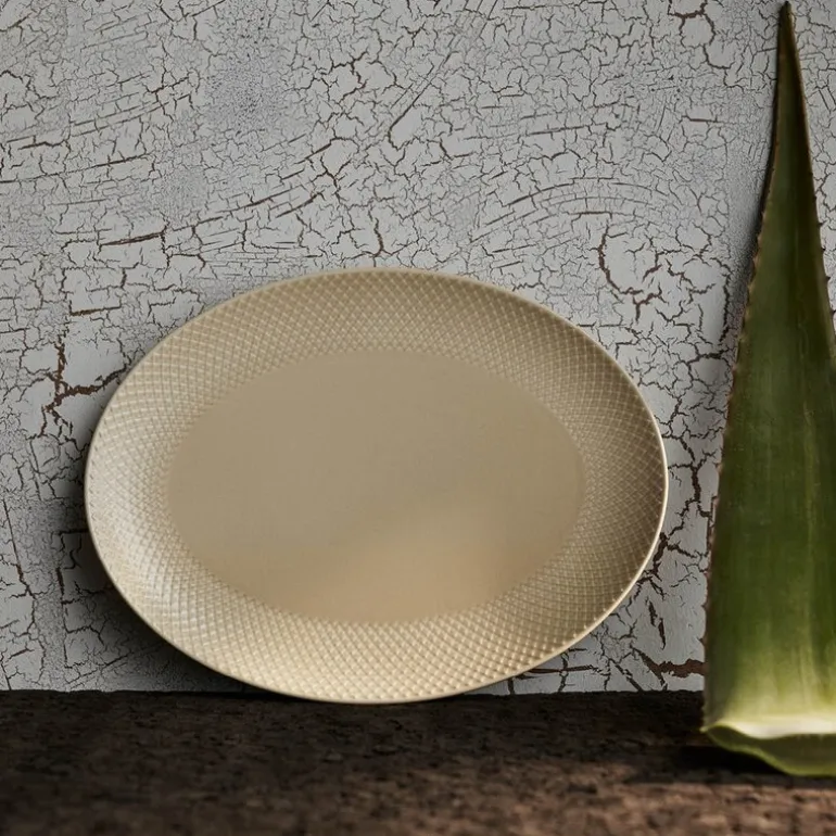 Rhombe Earth ovalt serveringsfat 35x26,5 cm marble