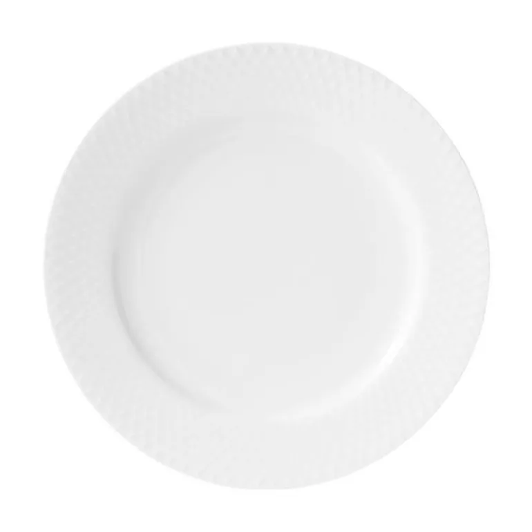 Rhombe tallerken 21 cm hvit