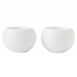 Rhombe telyslykt 7 cm 2 stk cm hvit