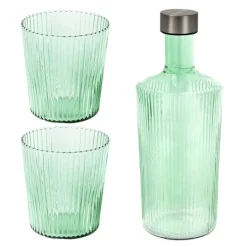 Ribbed Elegance gaveeske Bondi 3 deler grønn