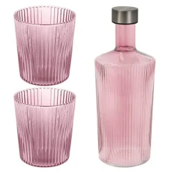 Ribbed Elegance gaveeske Broome 3 deler burgunder