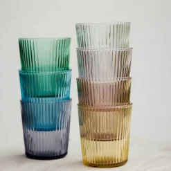 Ribbed Elegance glass Bells 25 cl beige