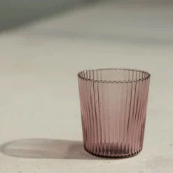 Ribbed Elegance glass Broome 25 cl burgunder
