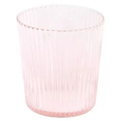 Ribbed Elegance glass Pink 25 cl rosa