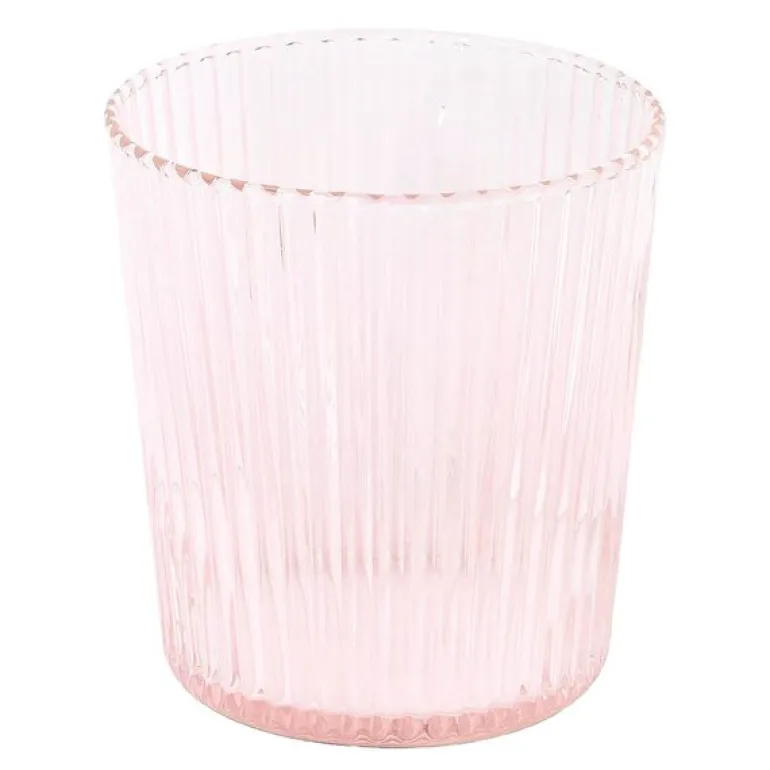 Ribbed Elegance glass Pink 25 cl rosa