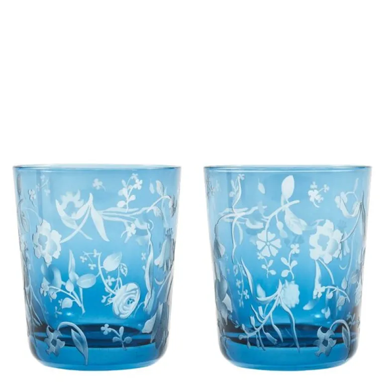 Rijksmuseum drikkeglass 9,5x8,5c 2s blå