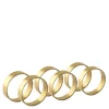 Ring serviettring 4,5 cm 6 stk matt messing