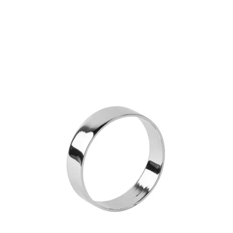 Ring serviettring 4,5 cm 6 stk silver finish