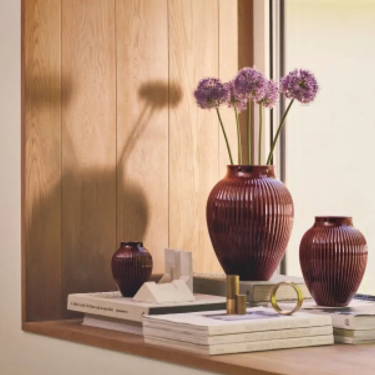 Ripple vase 20 cm berry