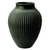 Ripple vase 20 cm dark green