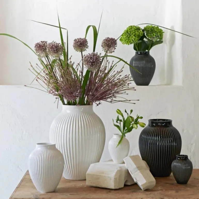 Ripple vase 20 cm hvit
