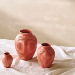 Ripple vase 27 cm korall