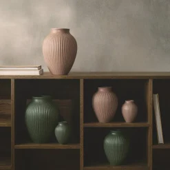 Ripple vase 20 cm matt celadon green