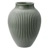 Ripple vase 27 cm matt celadon green