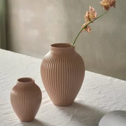 Ripple vase 12,5 cm matt dusty rose