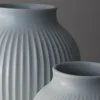 Ripple vase 20 cm matt isblå