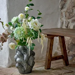 Rise bukett kunstige blomster 109 cm hvit