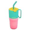 Rise Tumbler 77 cl med sugerør Turquoise Kaleidoscope