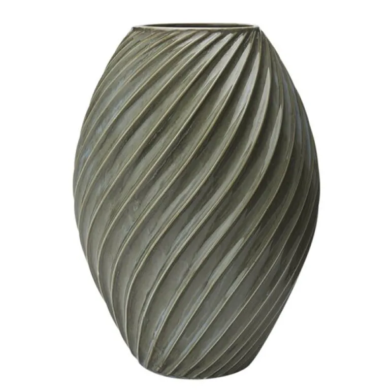 River vase 26 cm grønn