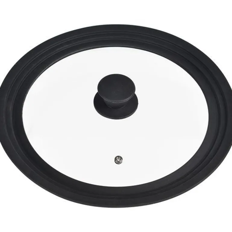 Rix grytelokk 28-32 cm svart/glass