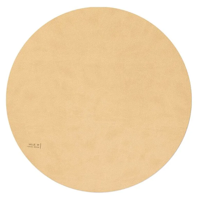 Rund bordbrikke 40 cm beige