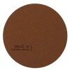 Rund glassbrikke 10 cm brun