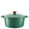 Rund støpejernsgryte 24 cm 4L grønn
