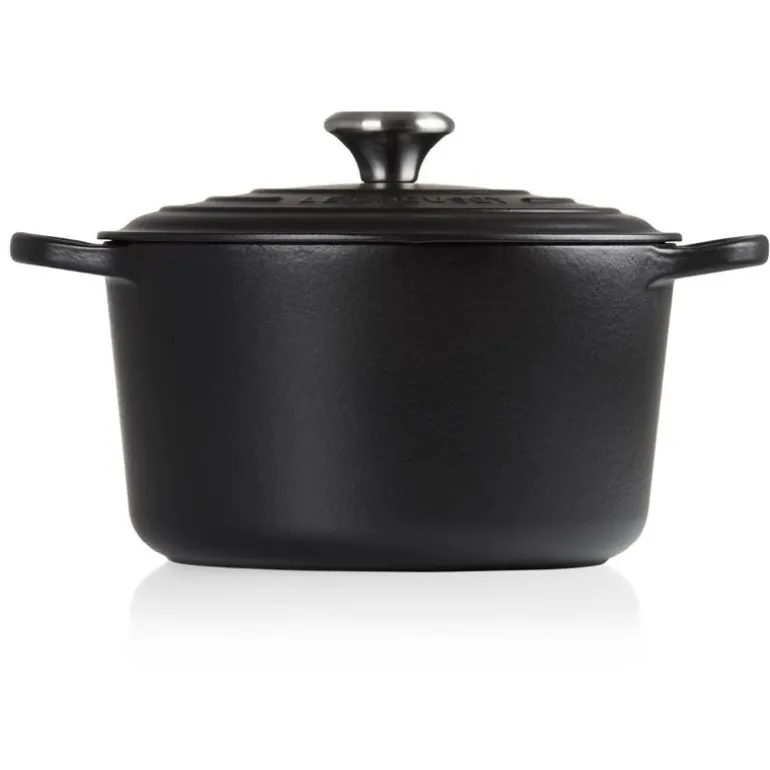 Rund støpejernsgryte 5L/24 cm matte black
