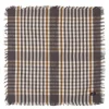 Rutete serviett med frynser 50x50 cm grå/hvit/fudge
