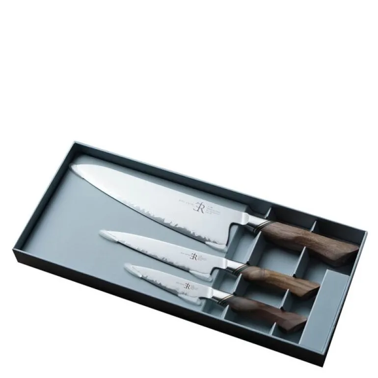 Ryda Knives A30 startsett med kokkekniv, universalkniv & skalkniv