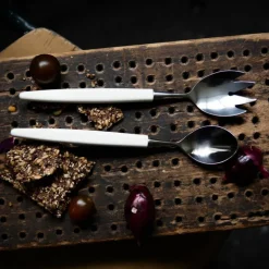 Salatbestikk 25,5 cm hvit