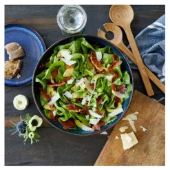 Salatskål 30 cm svart/blå