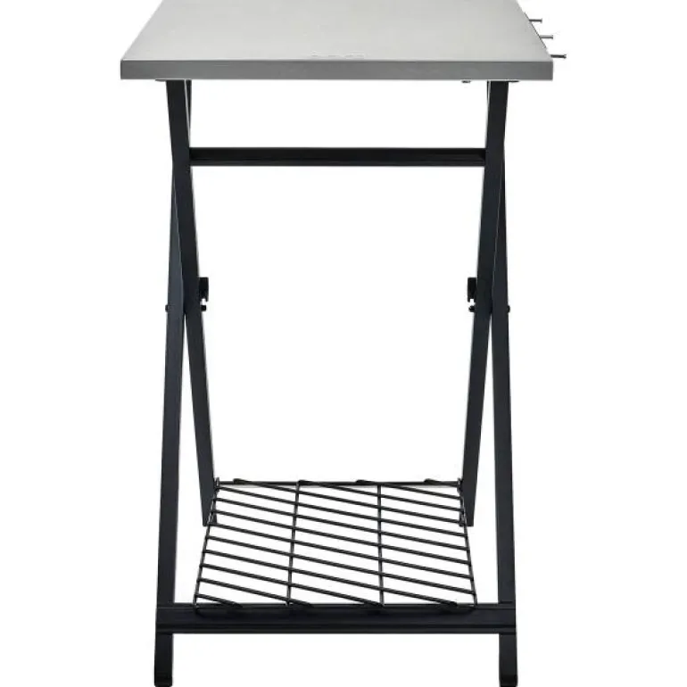 Sammenleggbart bord 90x58x72 cm stål/svart
