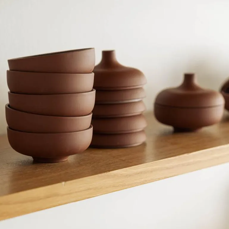 Sand Secrets skål 12 cm red clay