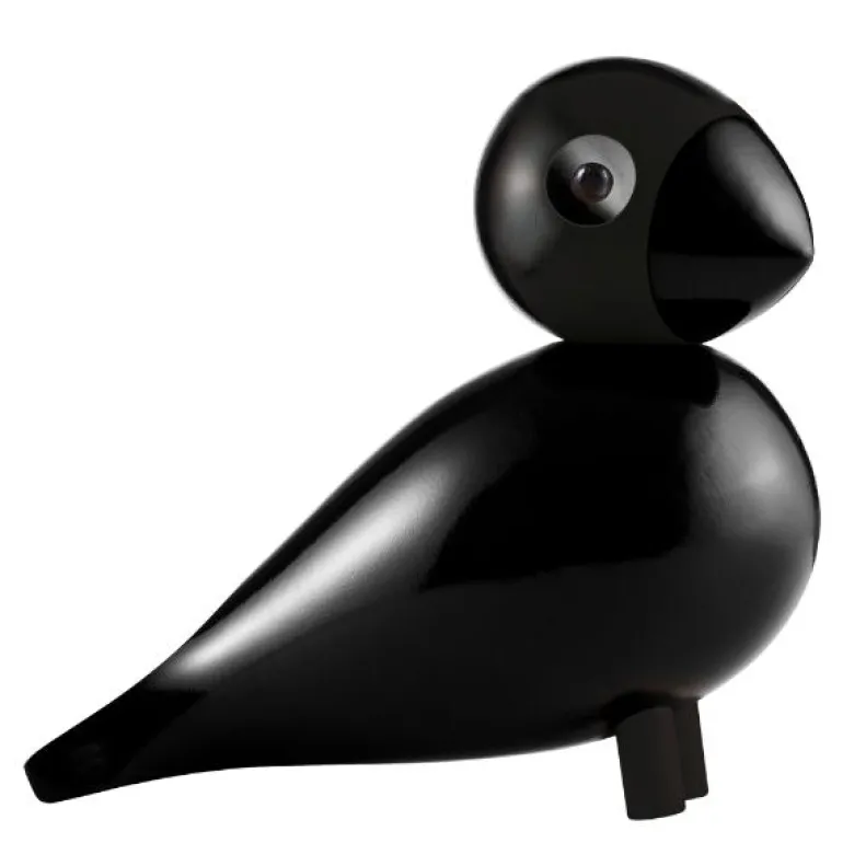 Sangfugl Ravn 15 cm svart